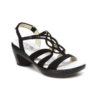 JBU By Jambu Women's Gigi Sandals 9.5 Black Comfort Travel Beach Cruise Resort